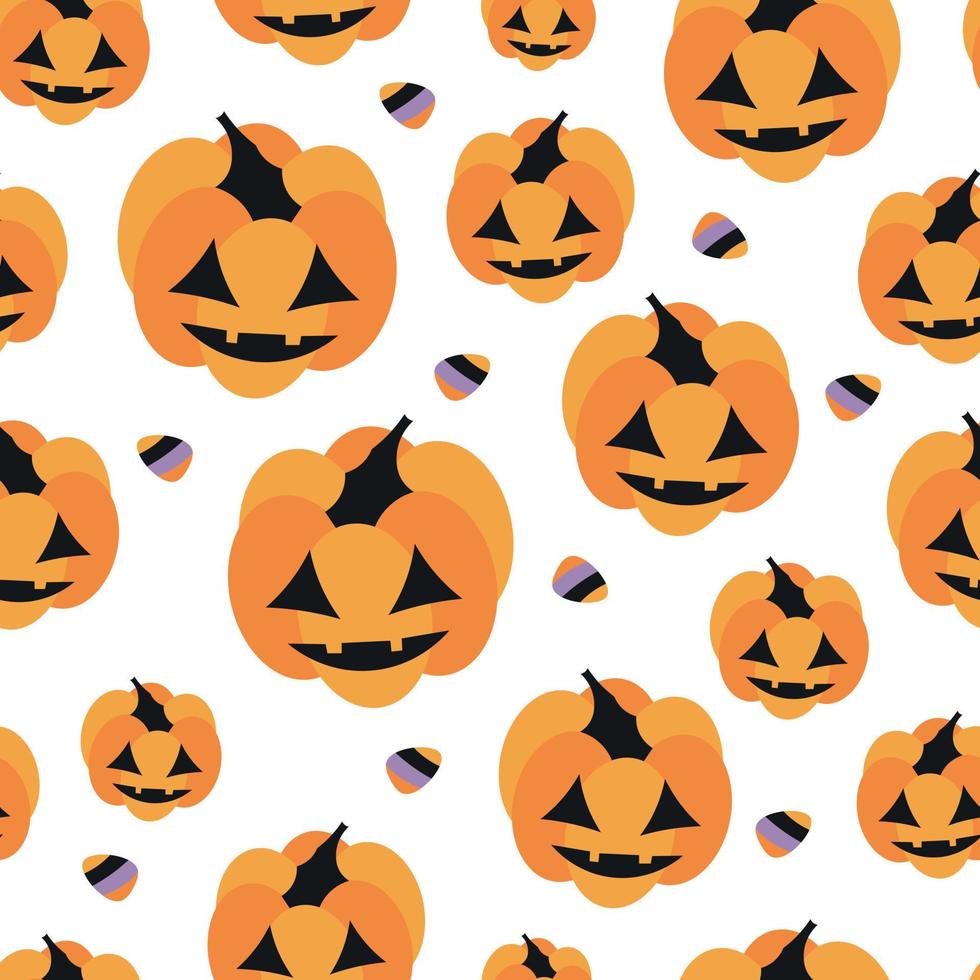 halloween pompoenen naadloos patroon. achtergrond voor achtergronden, textiel, papieren, stoffen, web Pagina's. wijnoogst stijl. vector