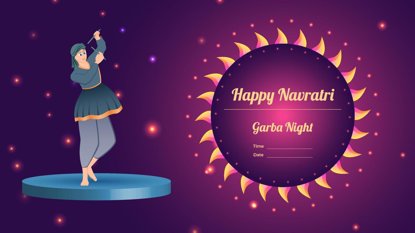 creatief dandiya vector, gelukkig navratri. vector