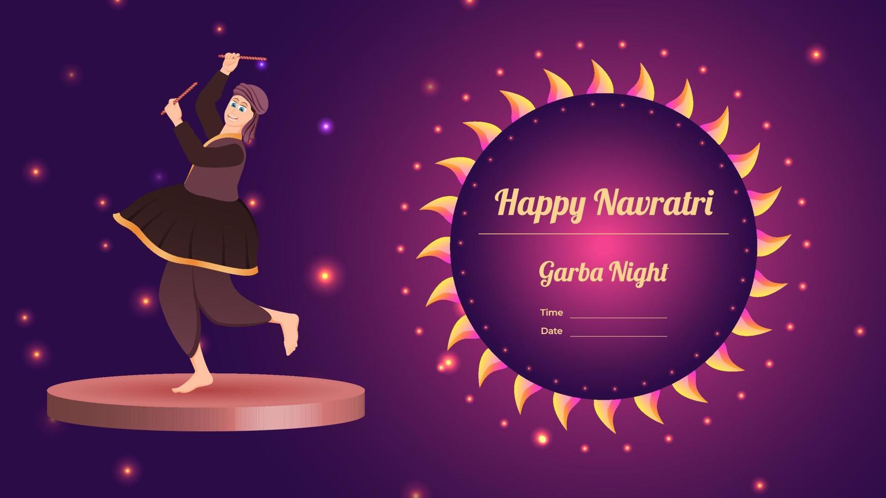 creatief dandiya vector, gelukkig navratri. vector