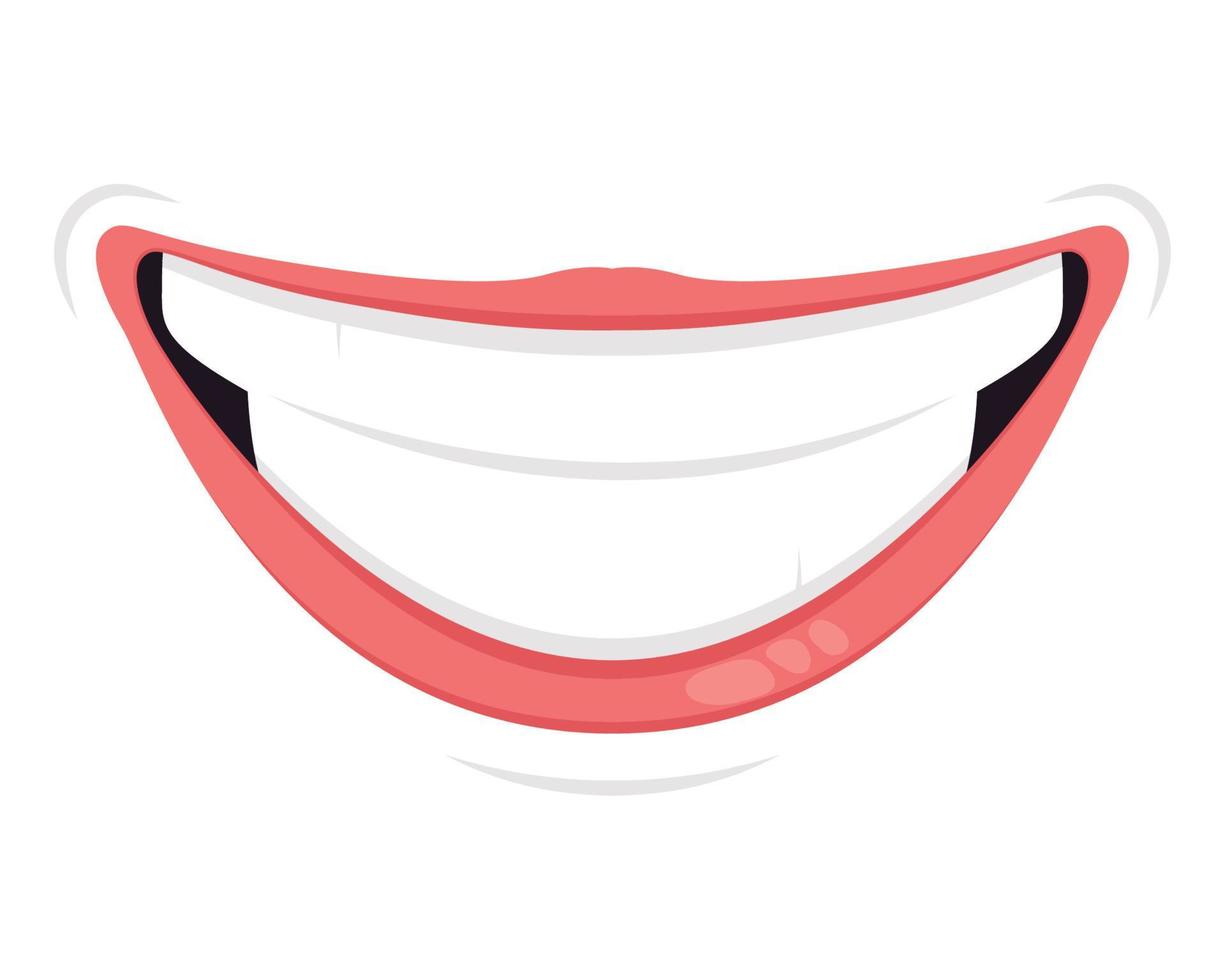 gelukkig mond glimlachen emoji vector