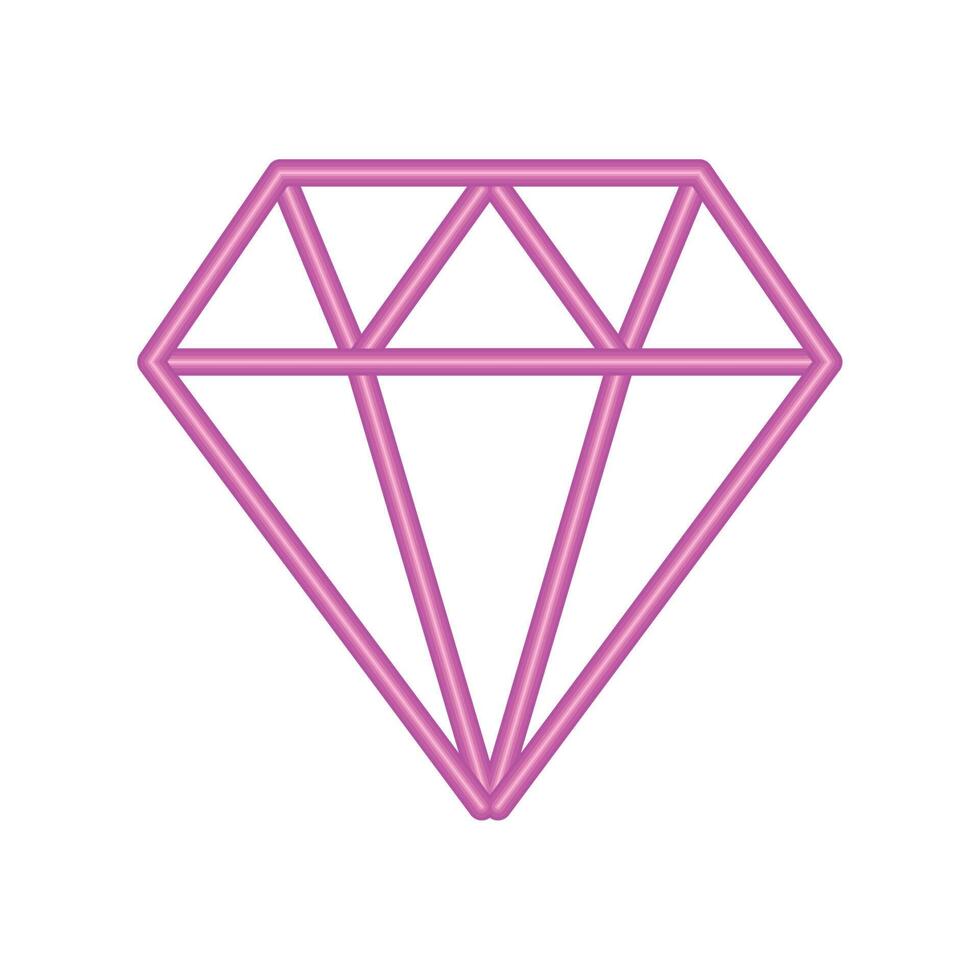 diamant neon licht stijl vector