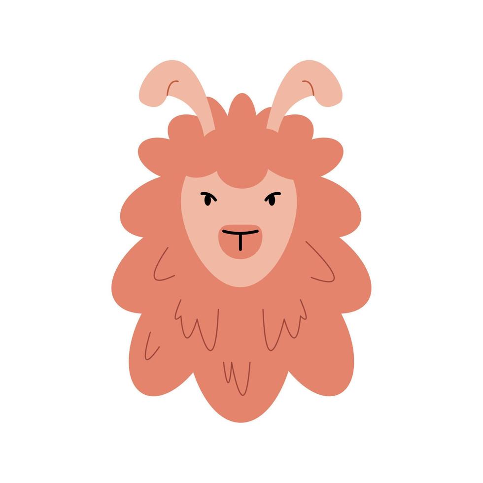 oranje lama Peruaans hoofd vector