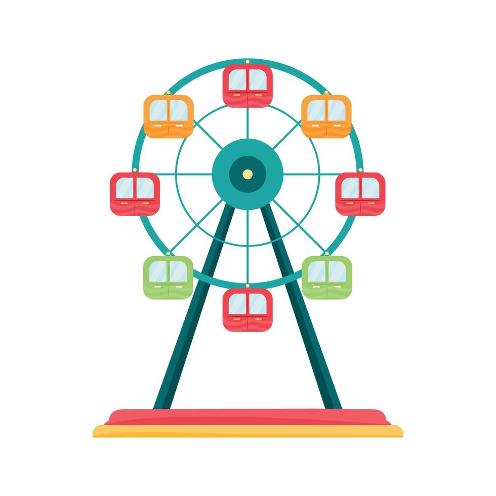 panoramisch wiel amusement park vector