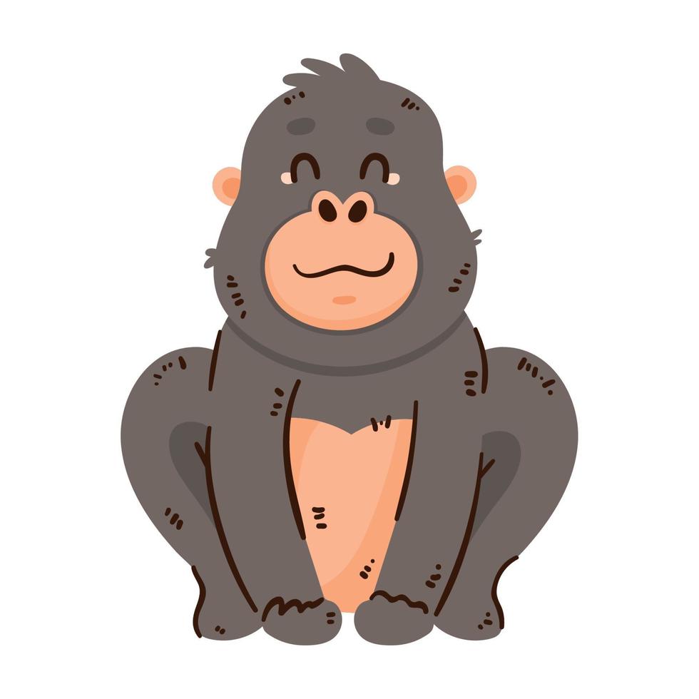 gorilla aap gezeten vector