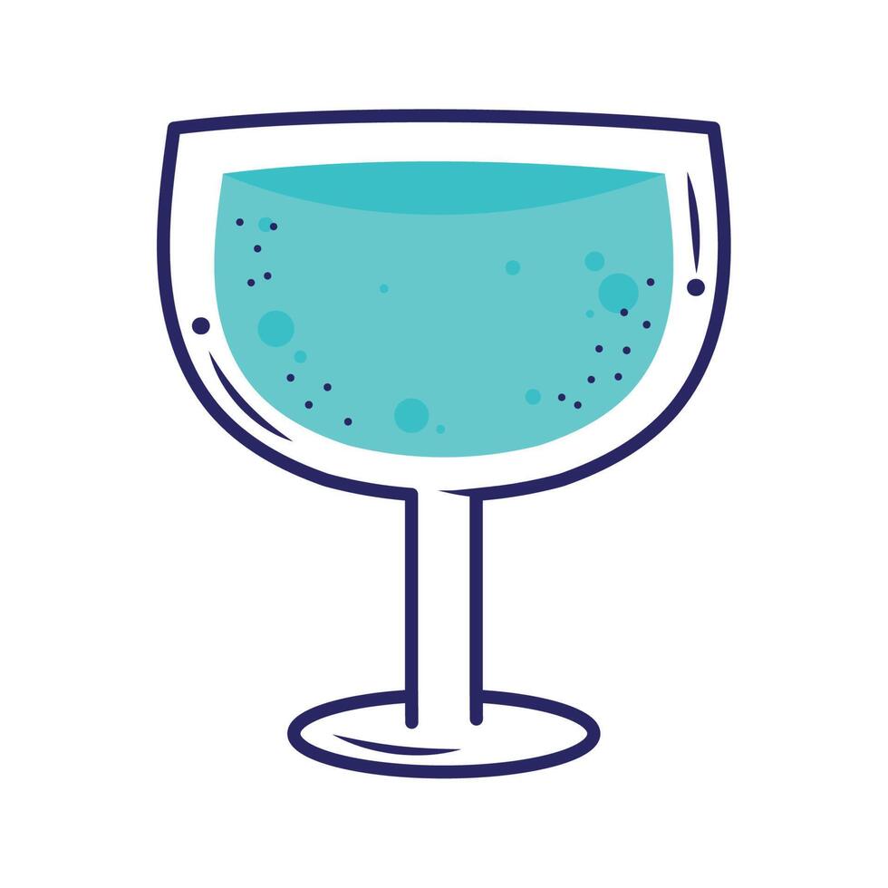 blauw cocktail drinken kop vector