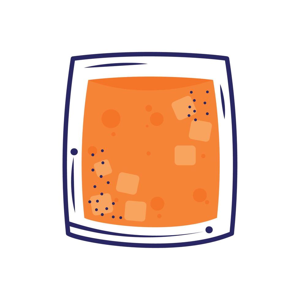 oranje tropisch cocktail glas vector