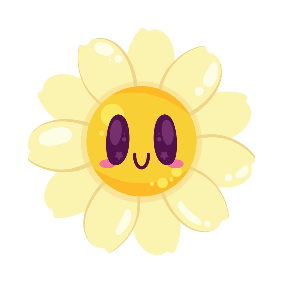 hippie bloem emoticon vector