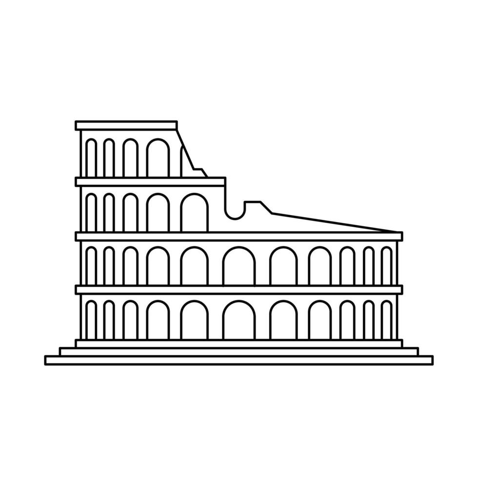 Rome Coliseum beroemd mijlpaal vector