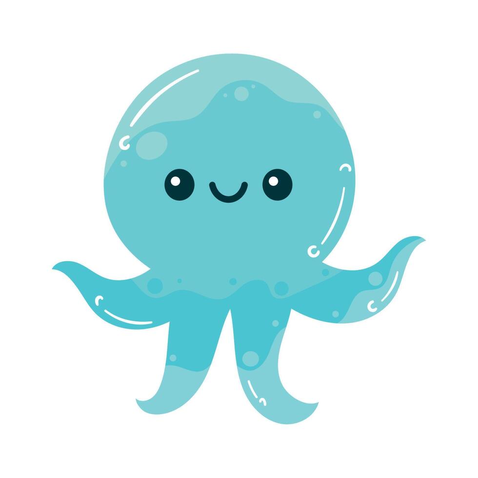 Octopus blauw zeeleven dier vector