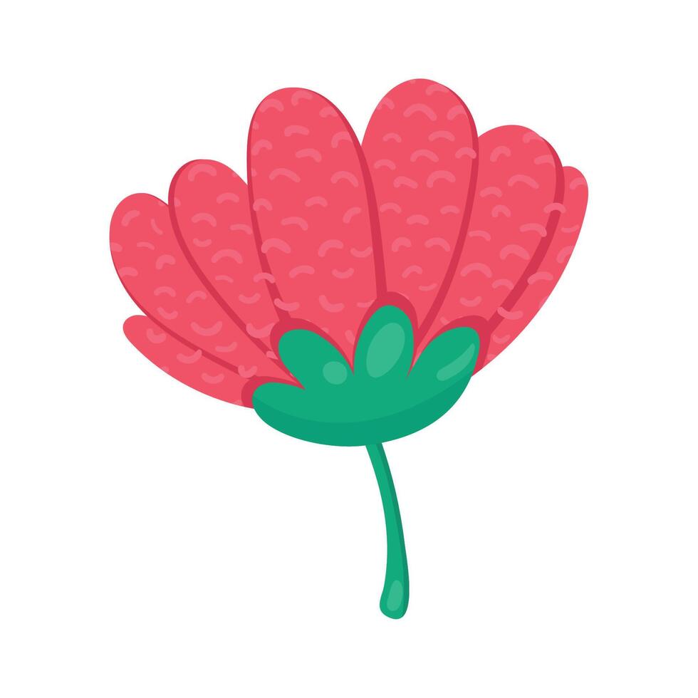 rood schattig bloem vector