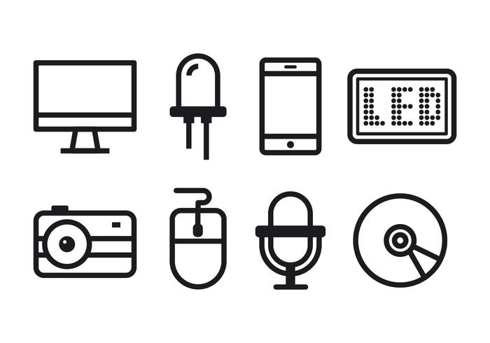 Gratis Technologie Icon Set vector