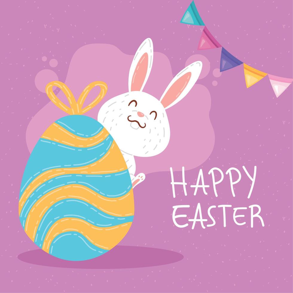 happy easter belettering kaart vector