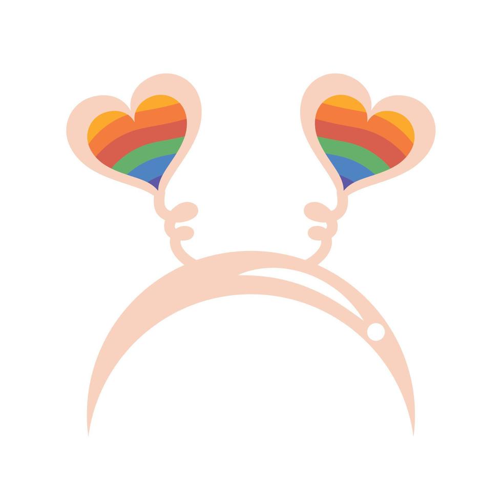 diadeem met lgtbi vlaggen vector