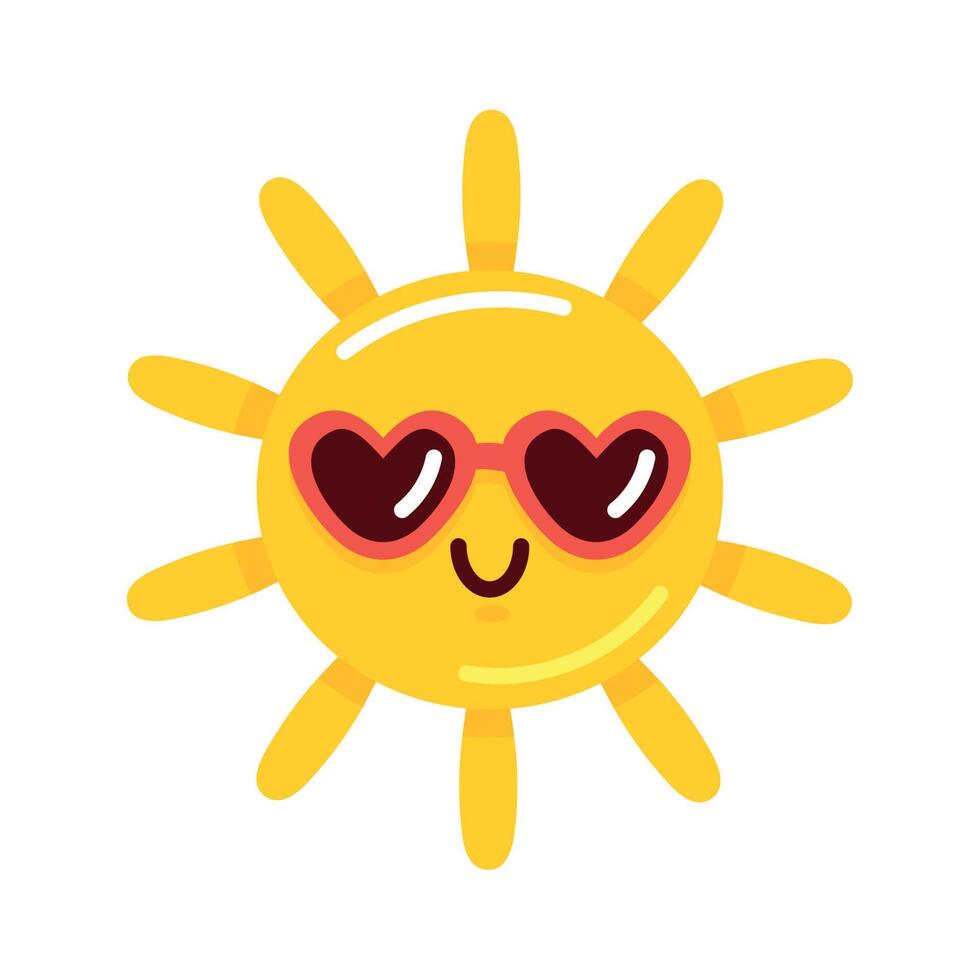 zon vervelend zonnebril emoji vector