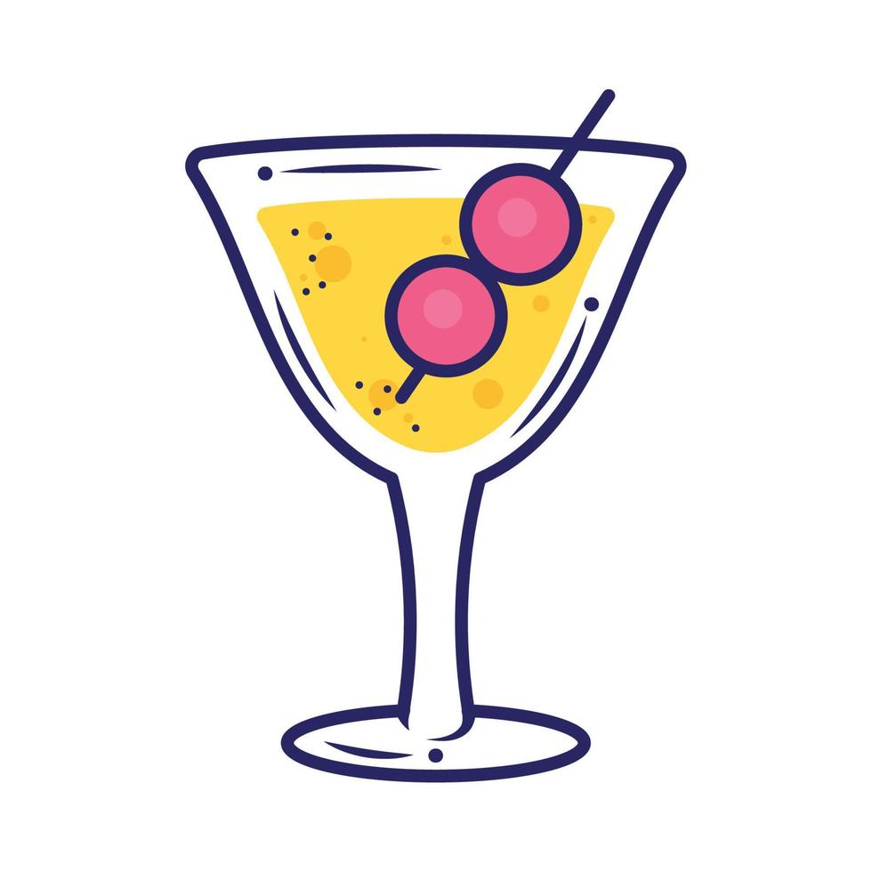 geel cocktail drinken kop vector