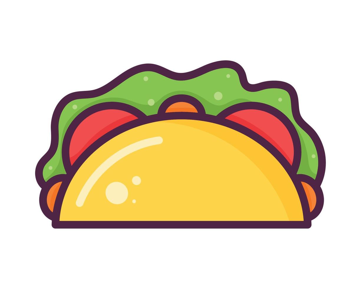 Mexicaans taco snel voedsel vector