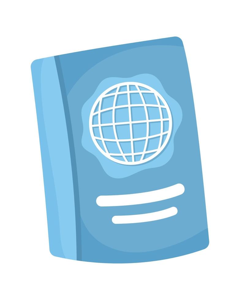 blauw paspoort document vector