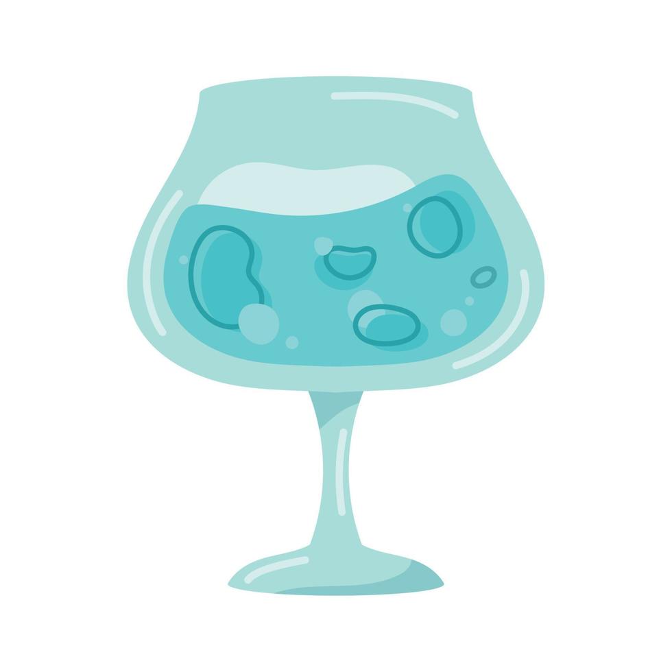blauw cocktail kop drinken vector