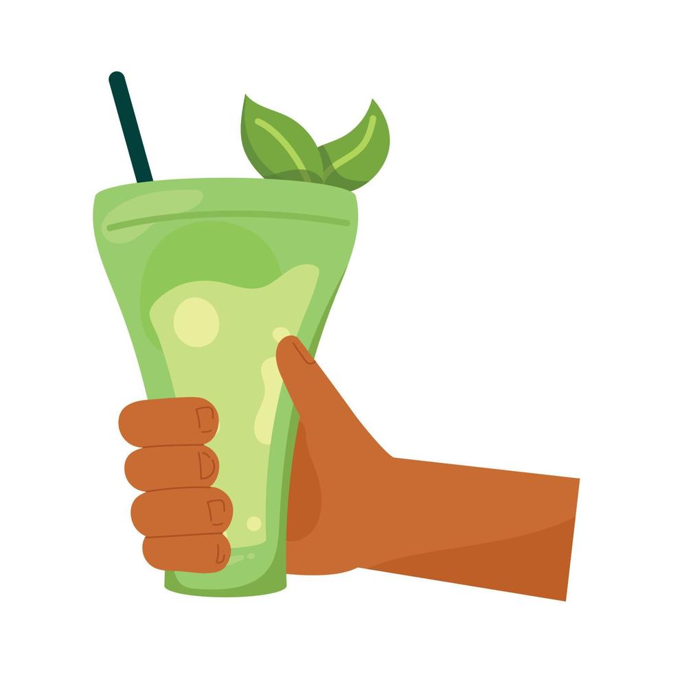 hand- met kruiden cocktail vector