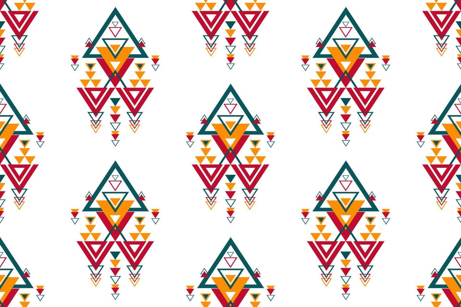 ikat etnisch naadloos patroon ontwerp. aztec kleding stof tapijt boho mandala's textiel decor behang. tribal inheems motief bloem traditioneel borduurwerk vector geïllustreerd achtergrond