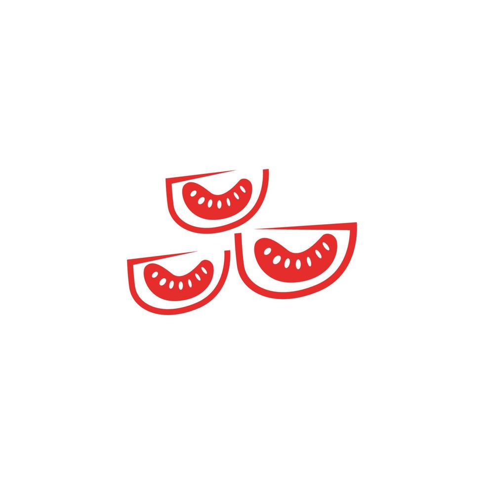 tomaat icoon logo ontwerp vector