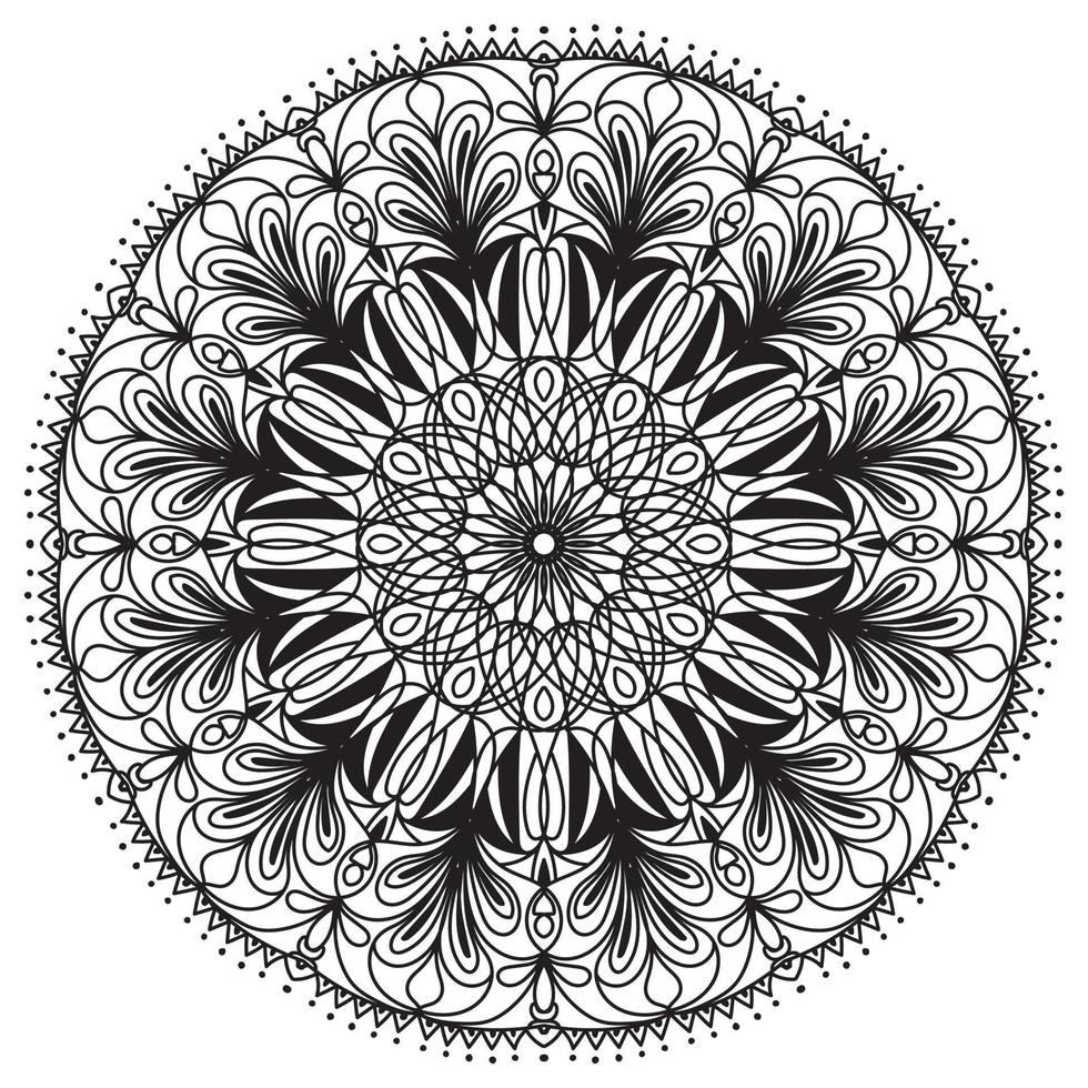 kleur boek patronen in mandala stijl voor henna, mehndi, tatoeages, decoratief ornamenten in etnisch oosters stijl bladzijde. vector