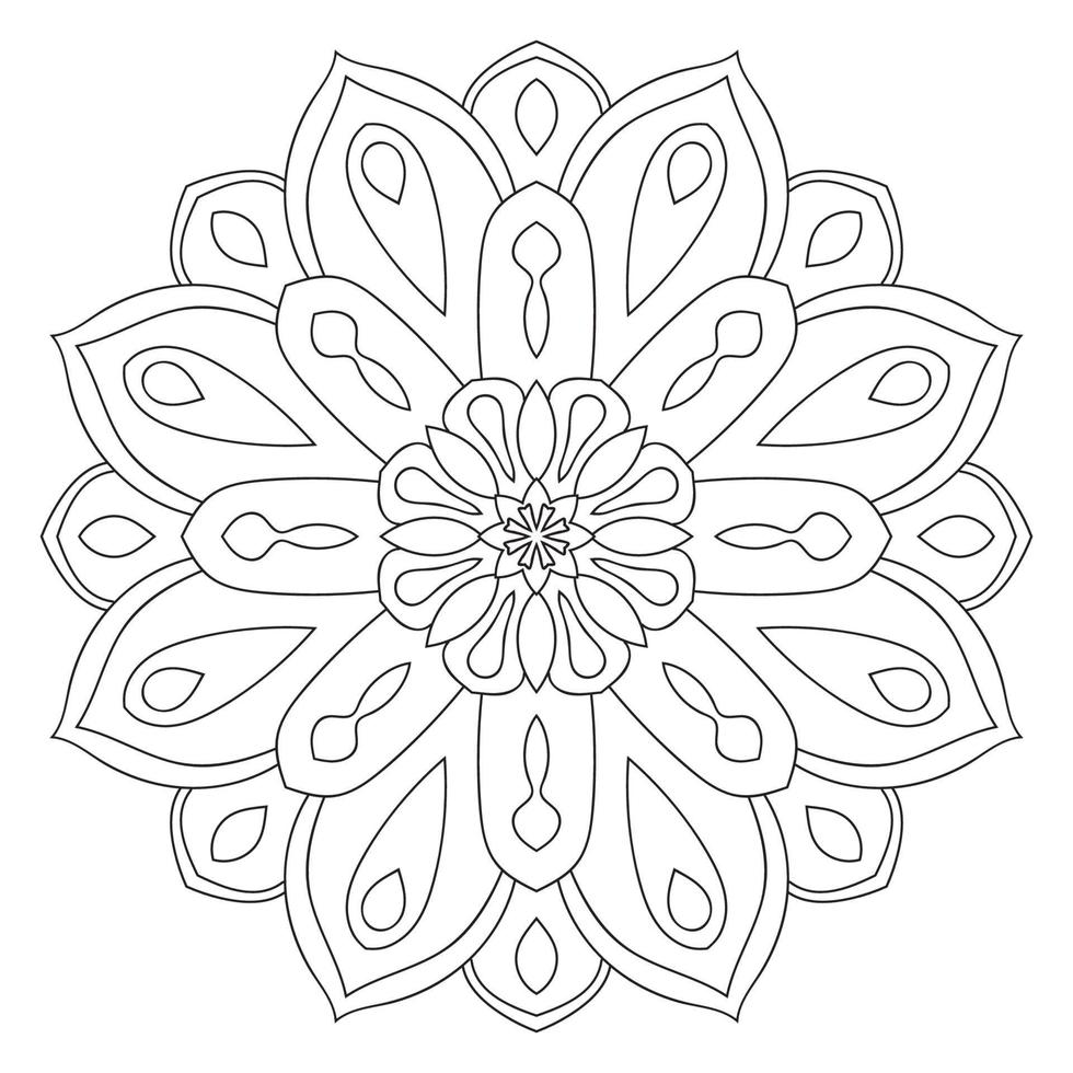 schattige mandala. sier ronde doodle bloem geïsoleerd op een witte achtergrond. geometrische decoratieve sieraad in etnische oosterse stijl. vector