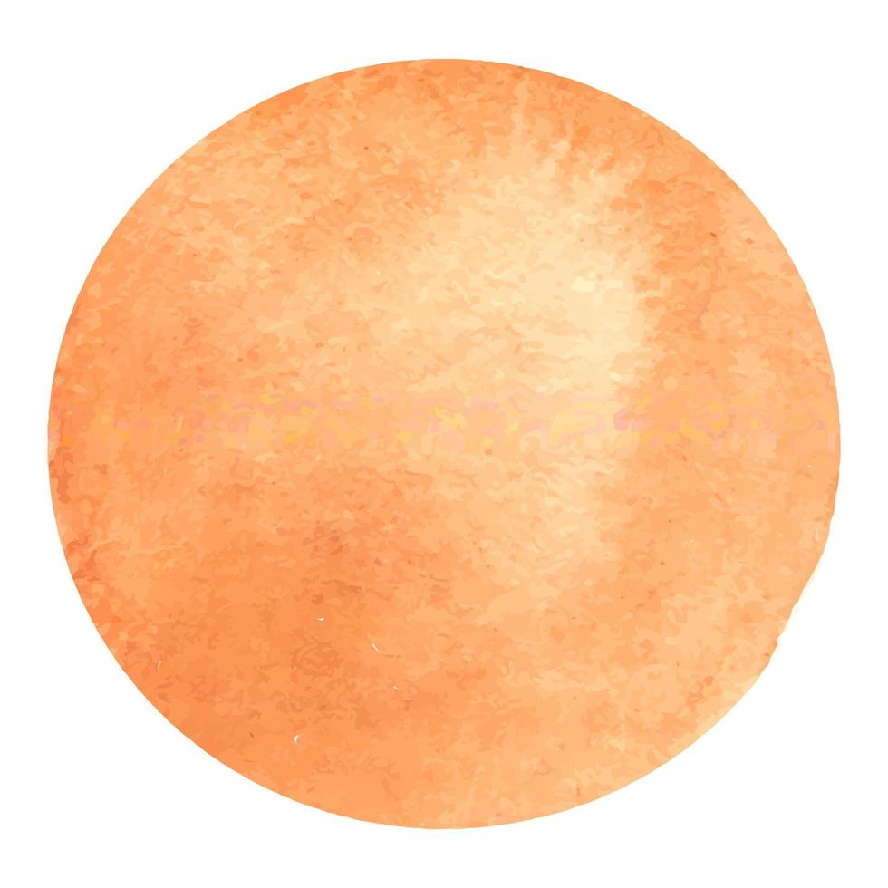 ronde waterverf achtergronden in oranje kleur. ruimte voor tekst. kopieerruimte. waterverf vlekken, oranje palet. ronde kleur element vector