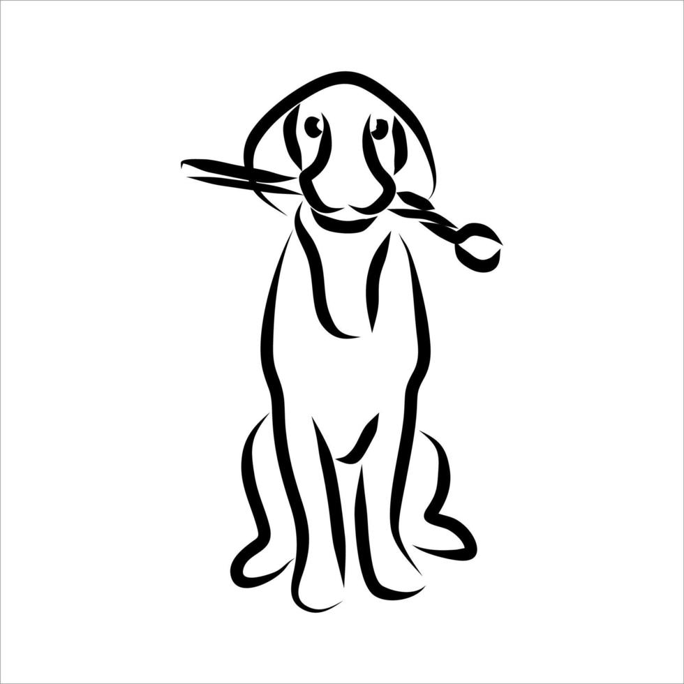 lijn tekening van hond vector