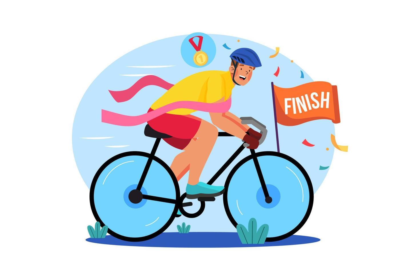 sport atleet fietser illustratie concept Aan wit achtergrond vector