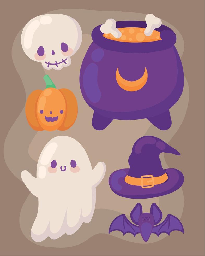 pictogrammen halloween Diversen vector