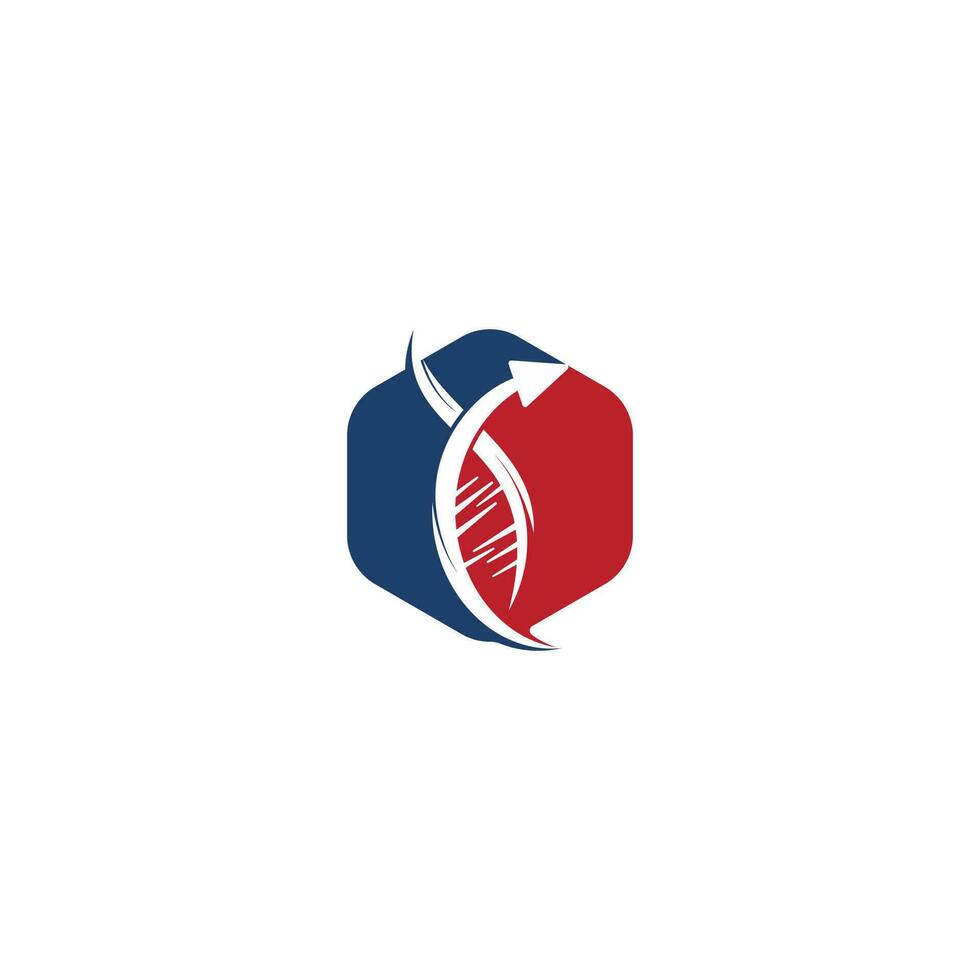 menselijk dna en genetisch logo ontwerp. vector