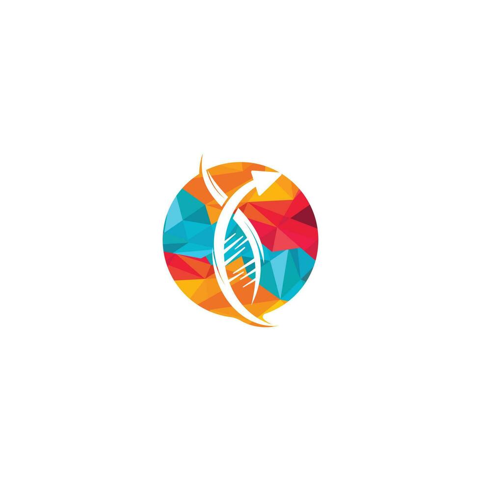 menselijk dna en genetisch logo ontwerp. vector