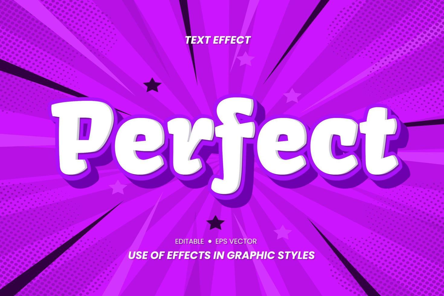 tekenfilm tekst effect stickers met 3d brieven vector