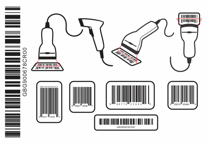 Streepjescodescanner vector