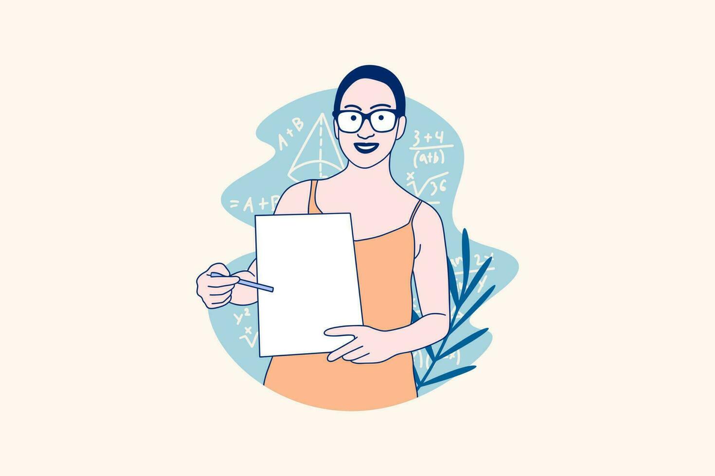 illustraties van mooi vrouw leraar voor wereld leraren' dag ontwerp concept vector