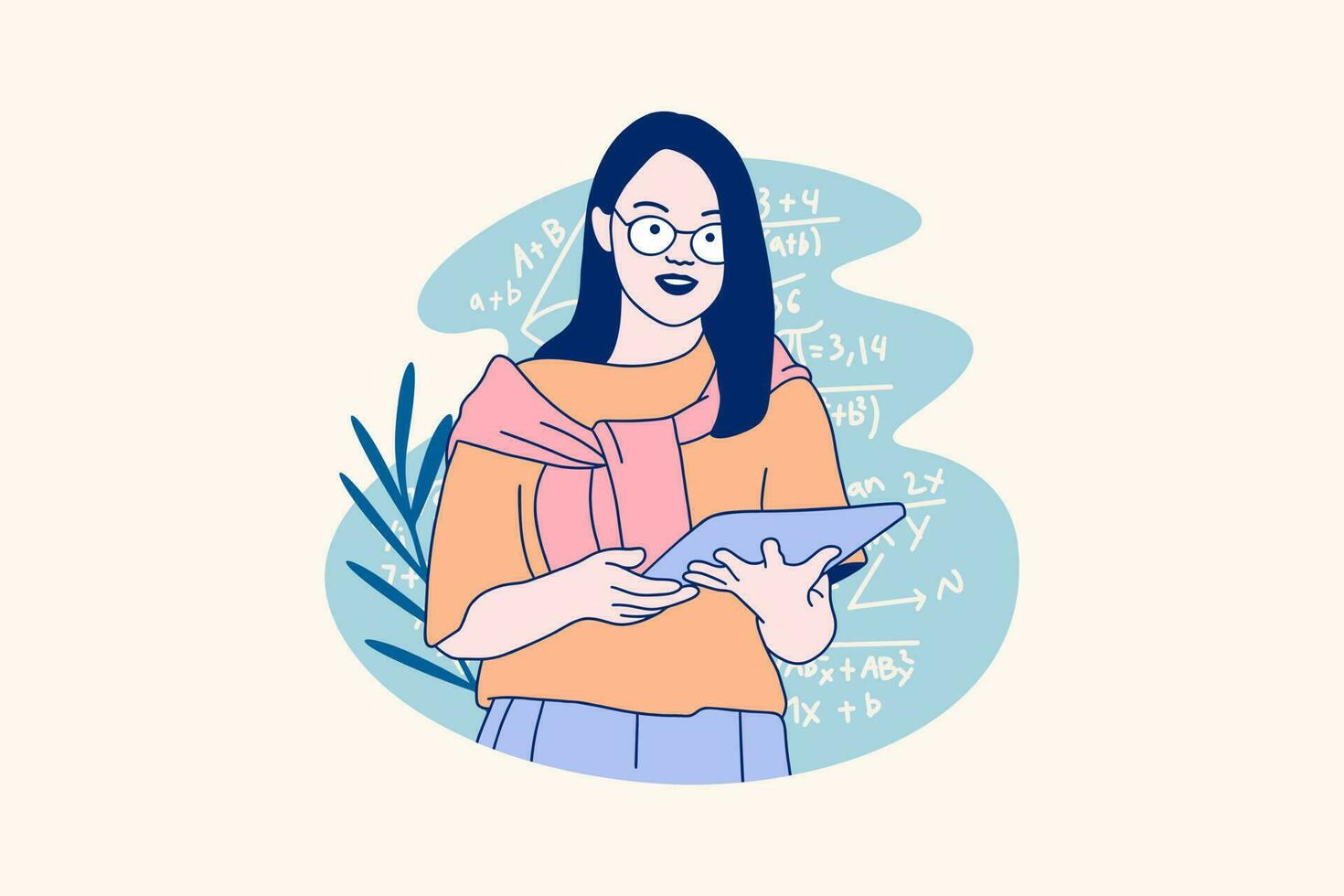 illustraties van mooi vrouw leraar voor wereld leraren' dag ontwerp concept vector