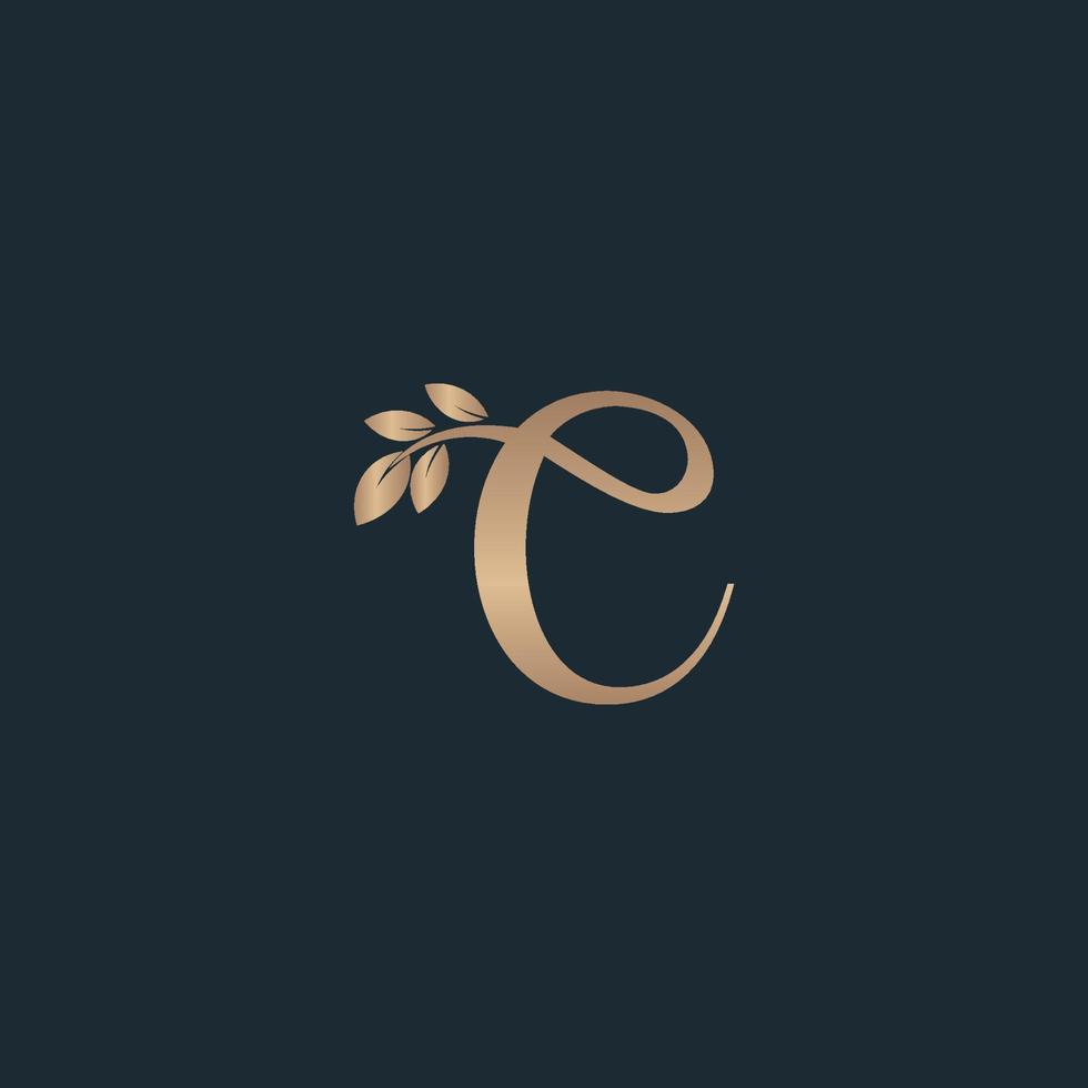 schoonheid brief logo e blad luxe logo kunstmatig vector