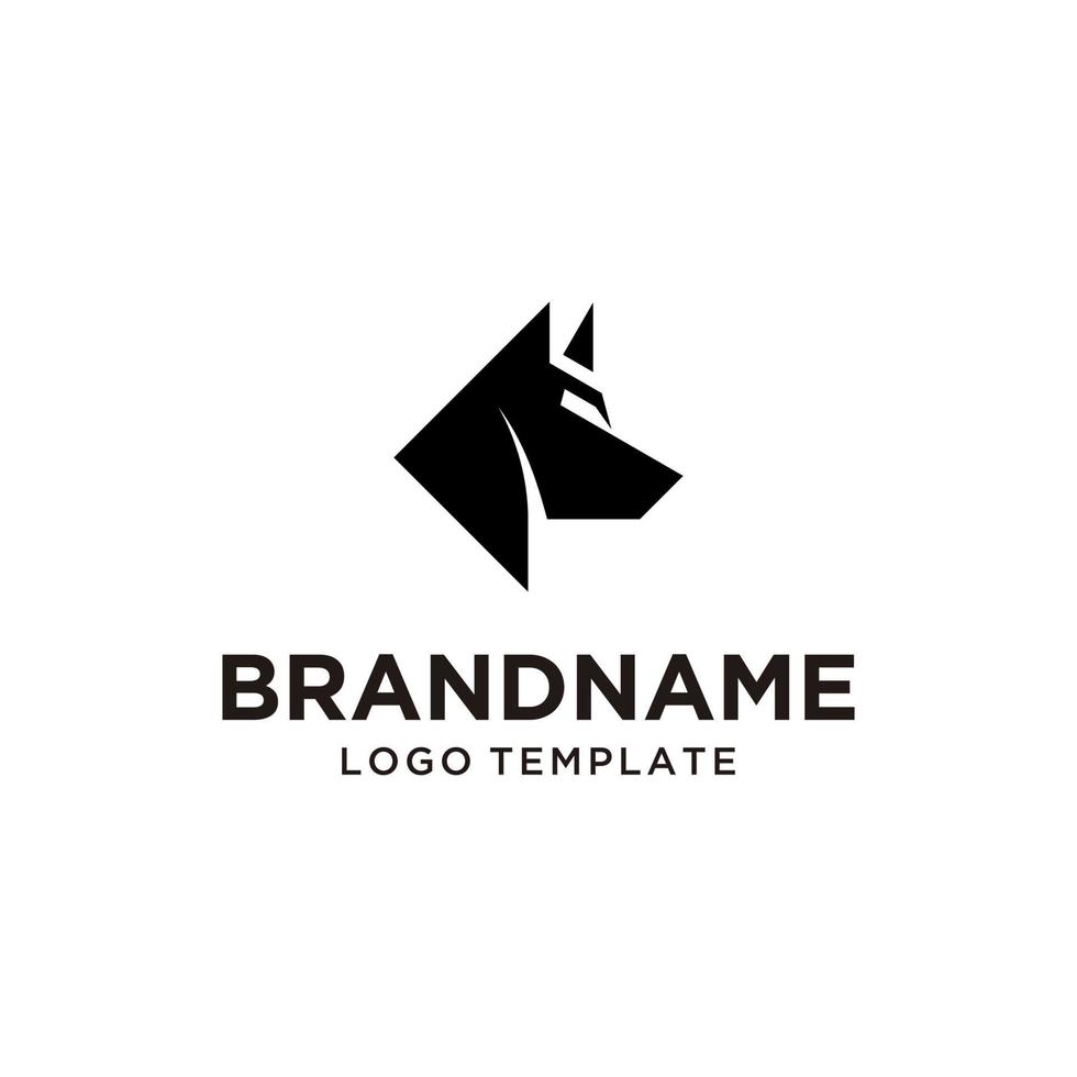 hond gemakkelijk hoofd logo vector abstract