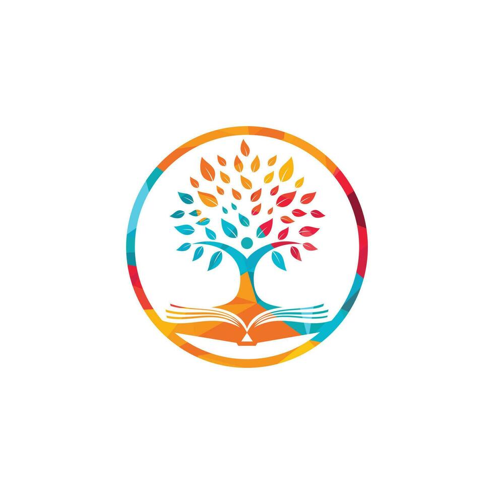 menselijk boom logo ontwerp. leider onderwijs logo ontwerp. vector