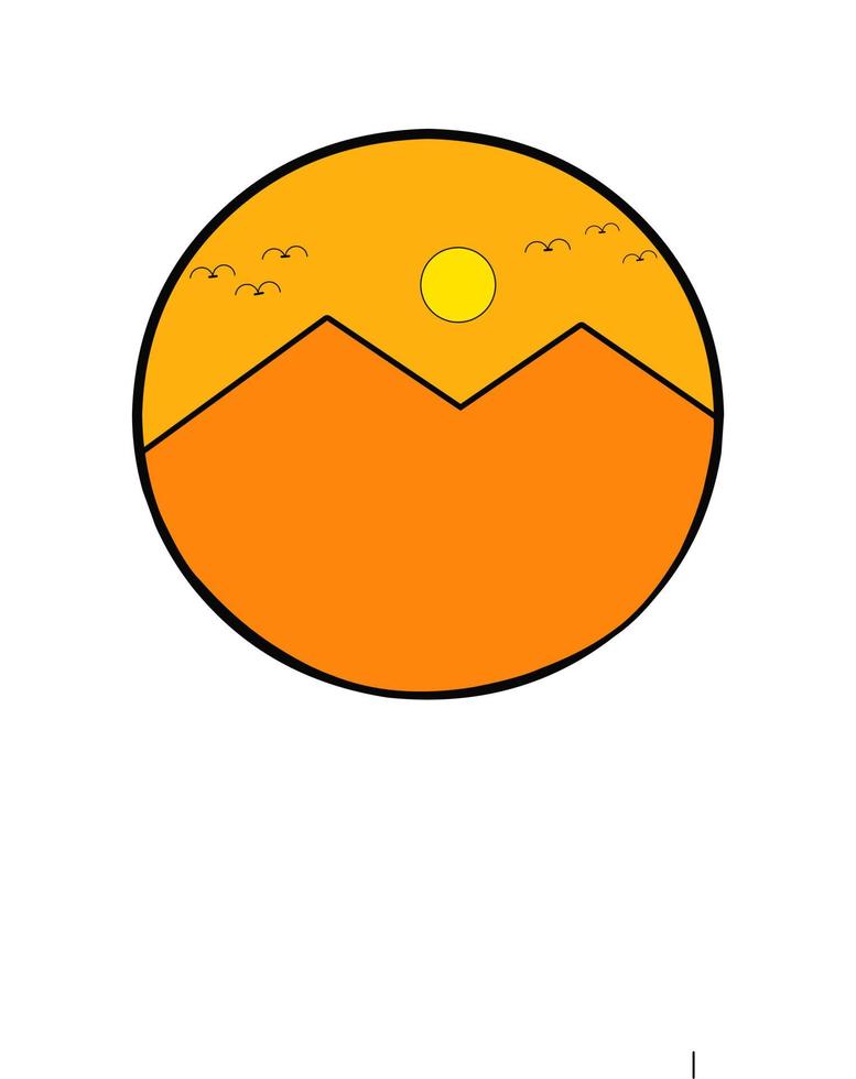 berg icoon vector illustratie voor sjabloon