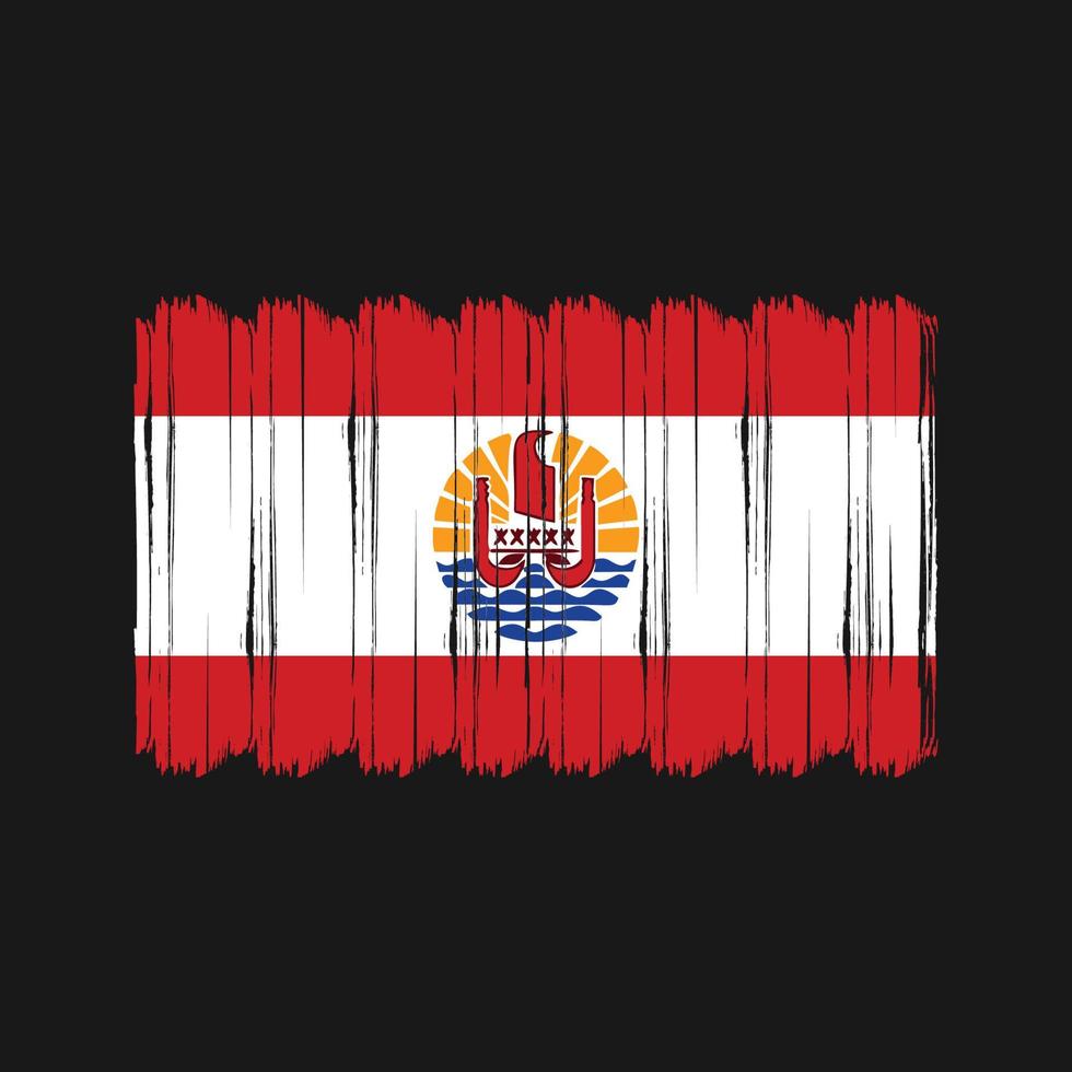 Frans Polynesië vlag borstel vector. nationaal vlag borstel vector ontwerp