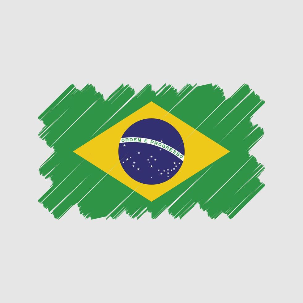 Brazilië vlag vector ontwerp. nationale vlag