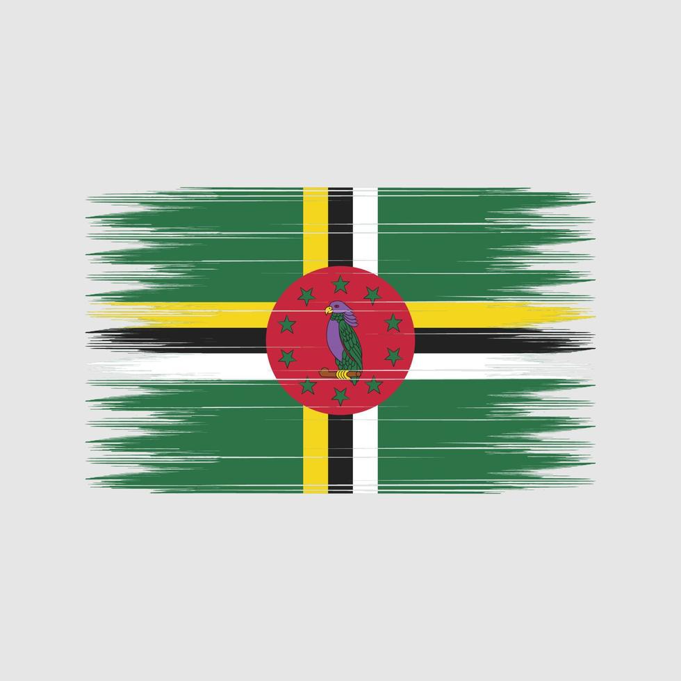 Dominica vlag borstel. nationale vlag vector