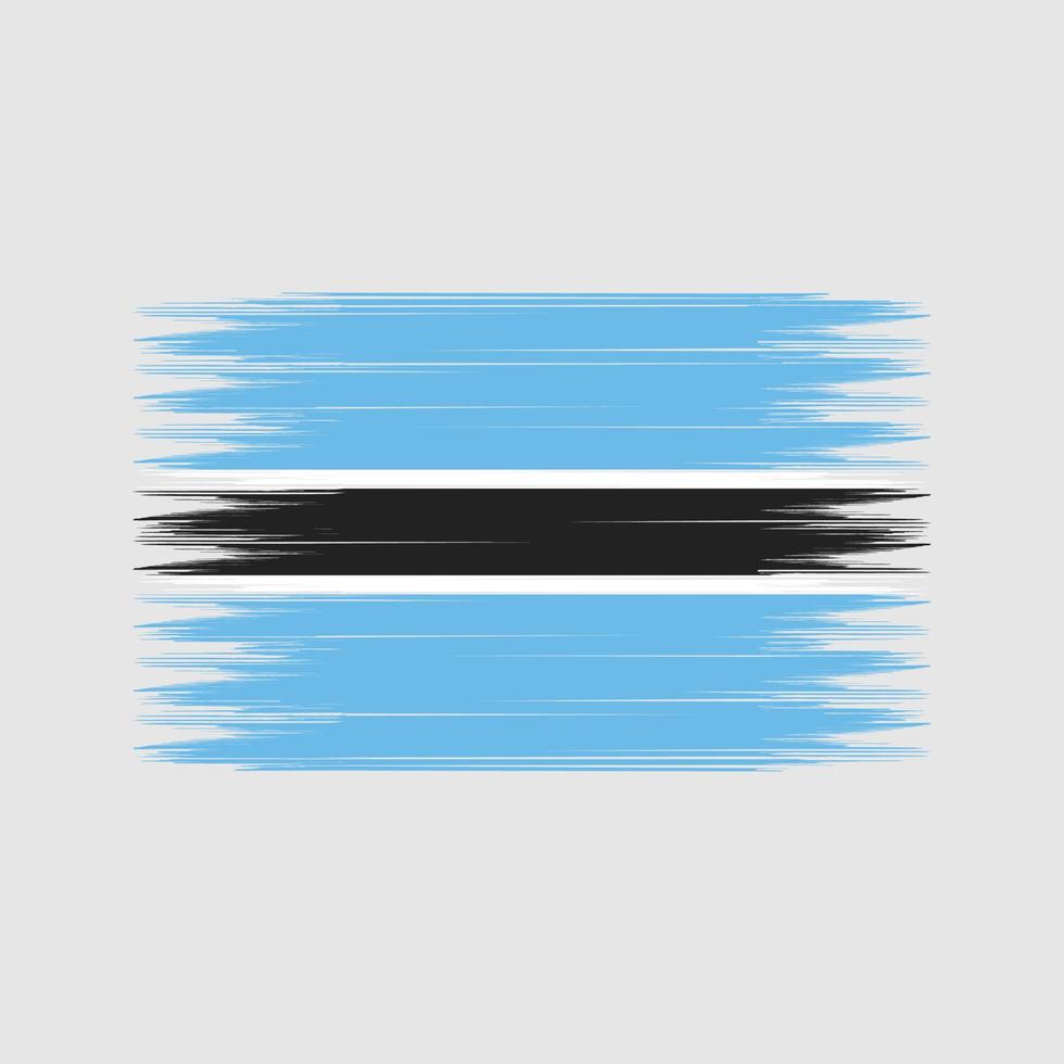 Botswana vlagborstel. nationale vlag vector