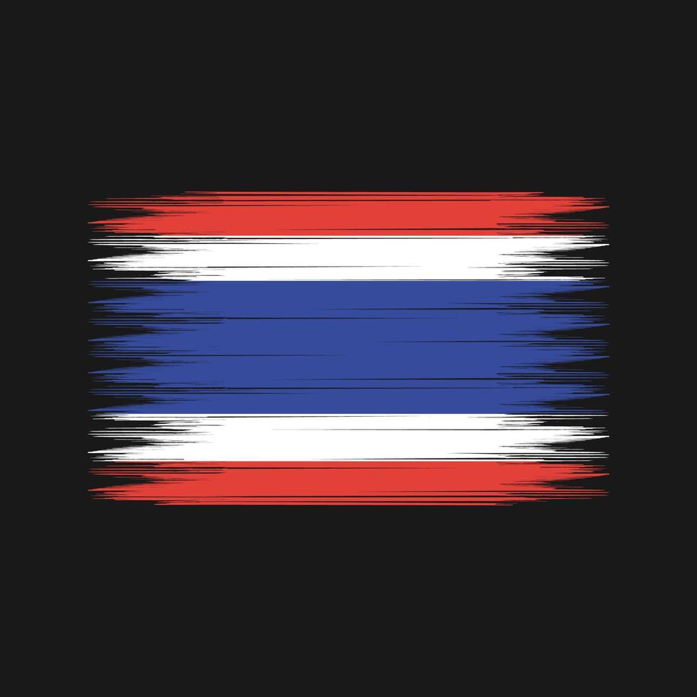 Thailand vlag borstel. nationale vlag vector