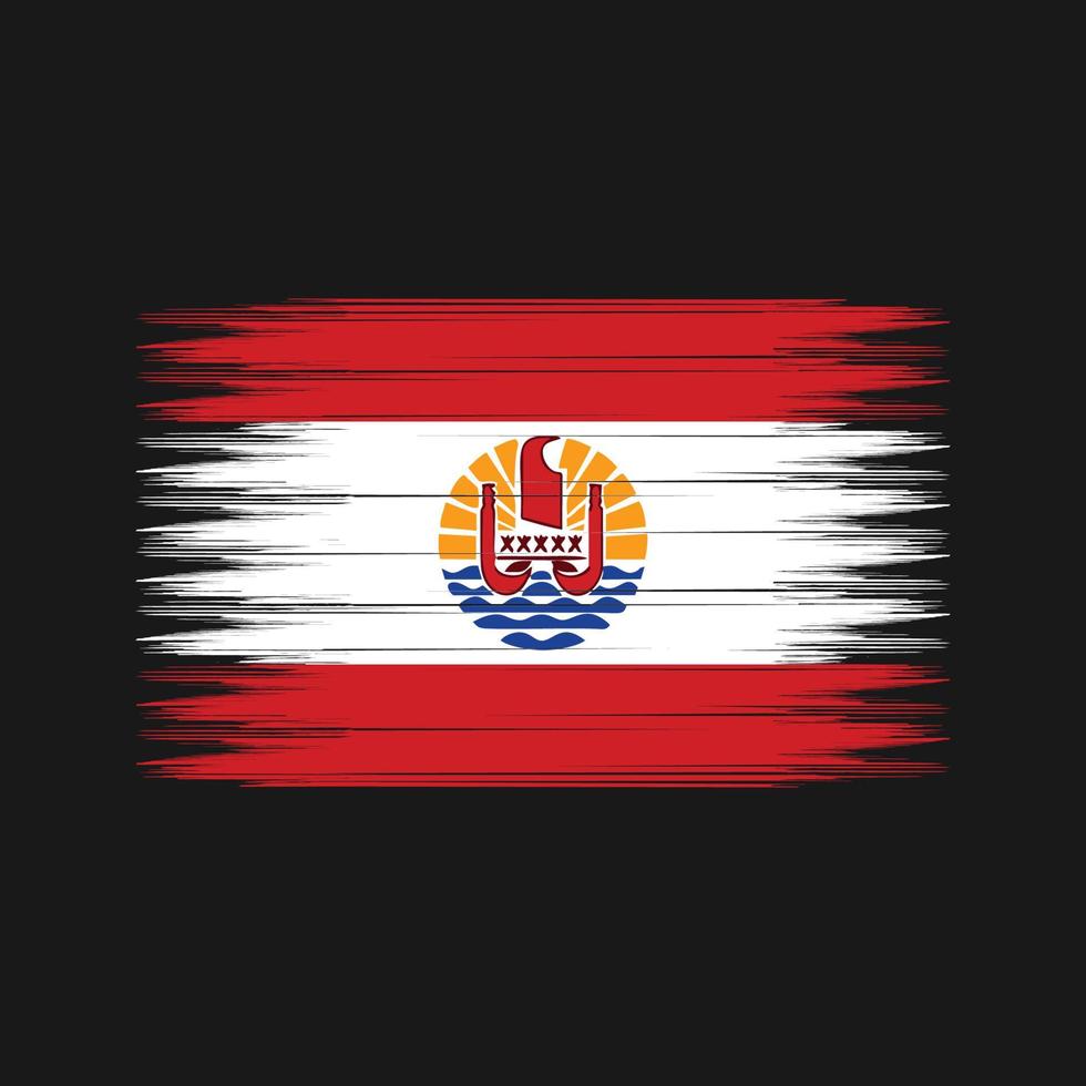 frans polynesië vlag borstel. nationale vlag vector