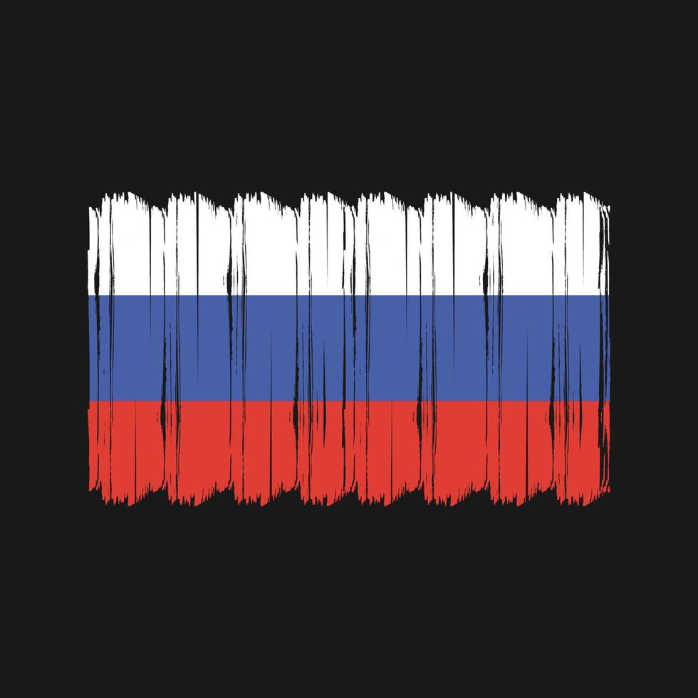 Rusland vlag borstel vector. nationaal vlag borstel vector ontwerp