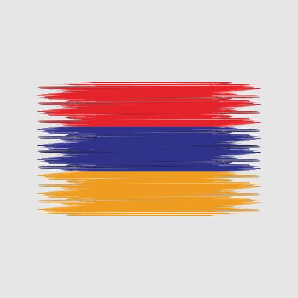 Armenië vlag borstel. nationale vlag vector