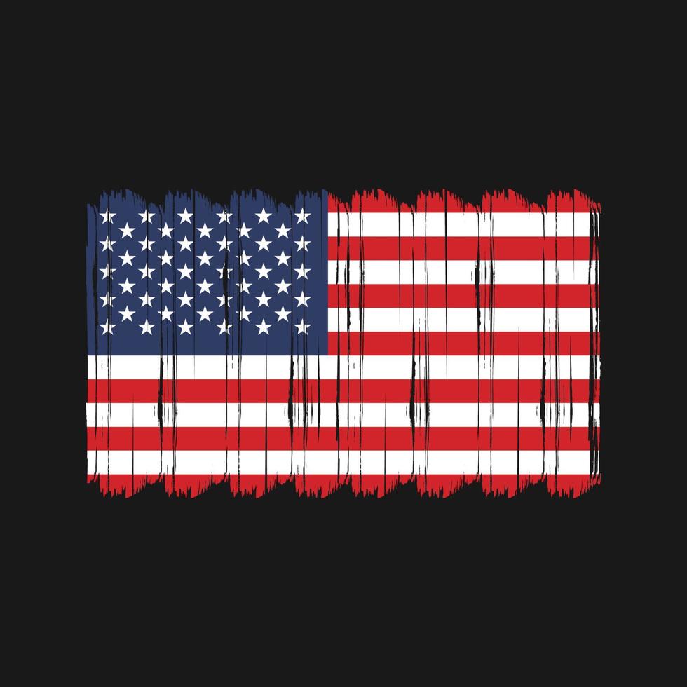 Amerikaans vlag borstel vector. nationaal vlag borstel vector ontwerp